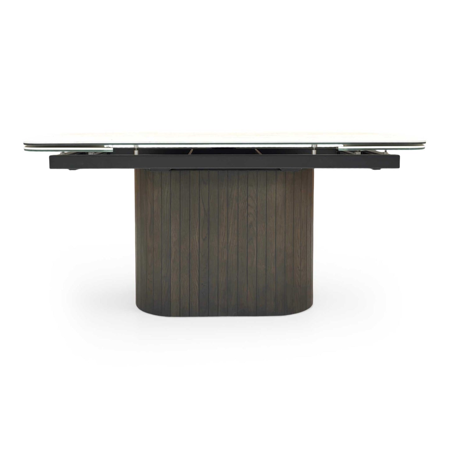 ‘Tiber’ Cermaic Top Draw Leaf Extending Dining Table