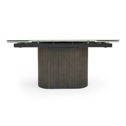 ‘Tiber’ Cermaic Top Draw Leaf Extending Dining Table
