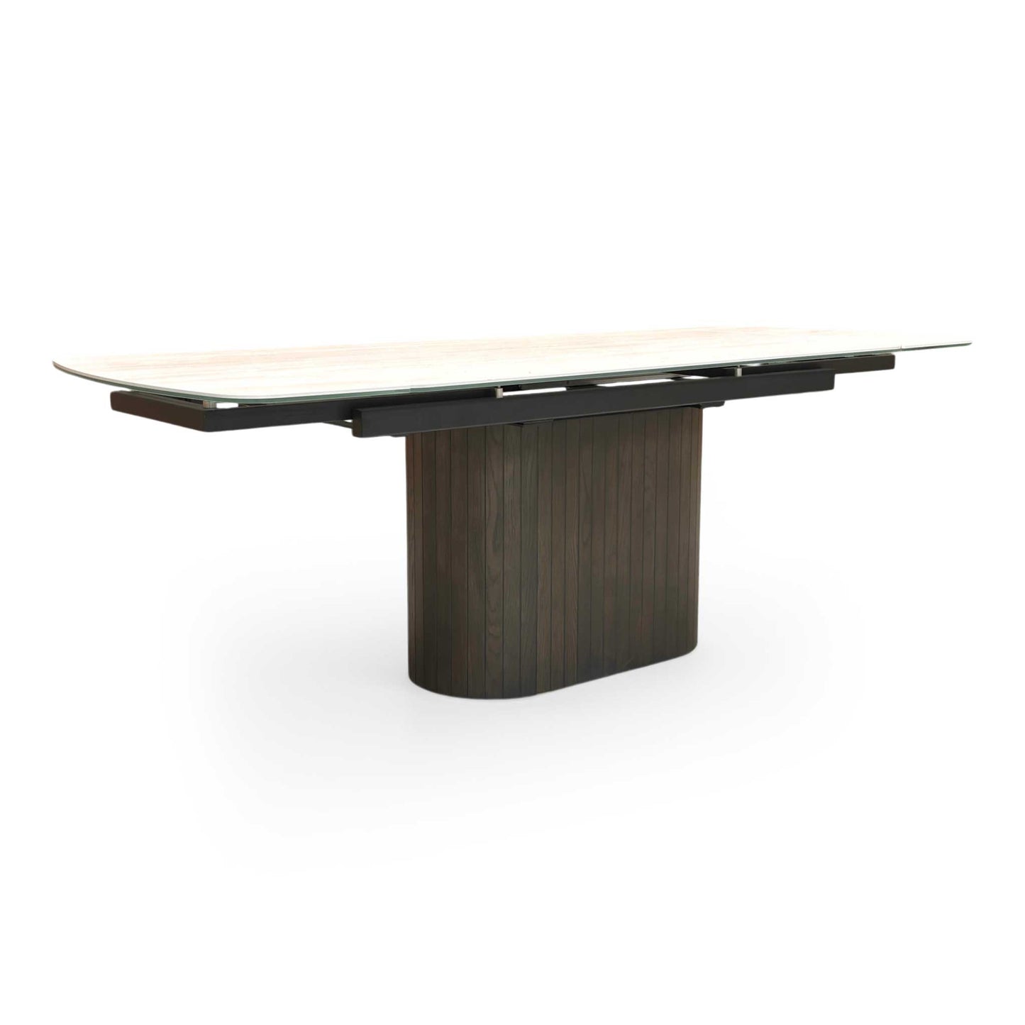 ‘Tiber’ Cermaic Top Draw Leaf Extending Dining Table