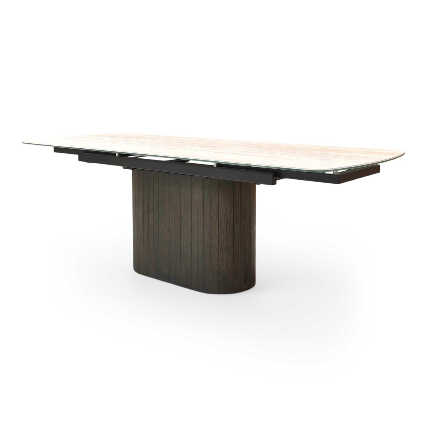 ‘Tiber’ Cermaic Top Draw Leaf Extending Dining Table