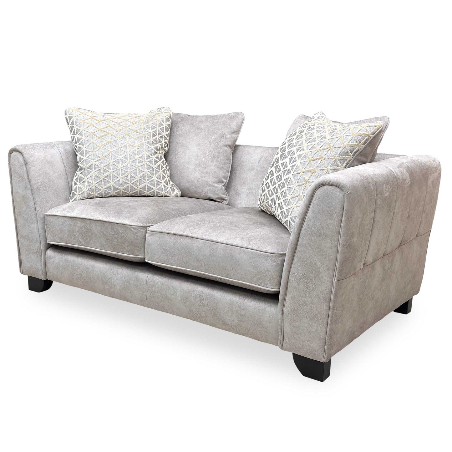 Side profile of the ‘Mariah’ 2-seater sofa showcasing the deep seating and low-profile silhouette.