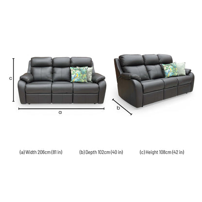 Dimension graphic illustrating the sofa's width (205cm), depth (107cm), and height (110cm).