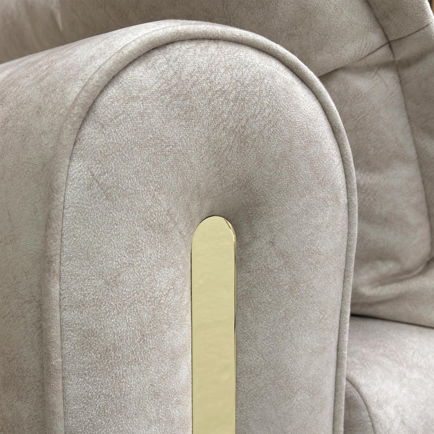 Close-up of the plush cushioning and armrest, highlighting the premium build quality and comfort of the Savoy range.