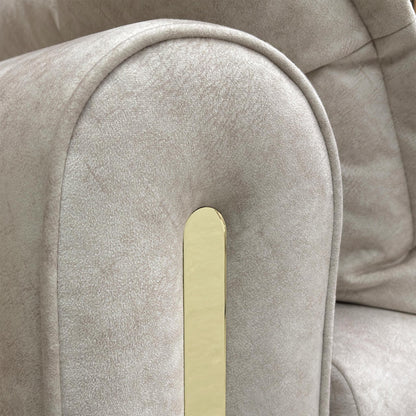 Close-up of the plush cushioning and armrest, highlighting the premium build quality and comfort of the Savoy range.