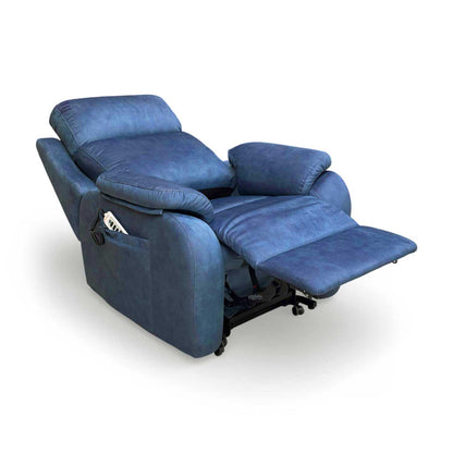 G Plan 'Kingsbury' A125 Stingray Indigo Velvet Large Lift and Rise Recliner Chair – view 6