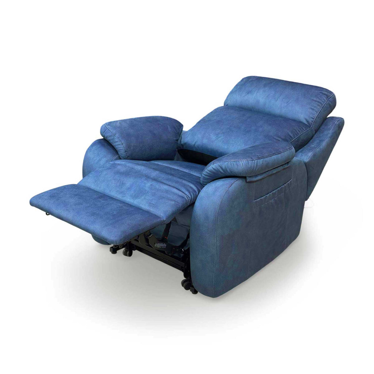 G Plan 'Kingsbury' A125 Stingray Indigo Velvet Large Lift and Rise Recliner Chair – view 3