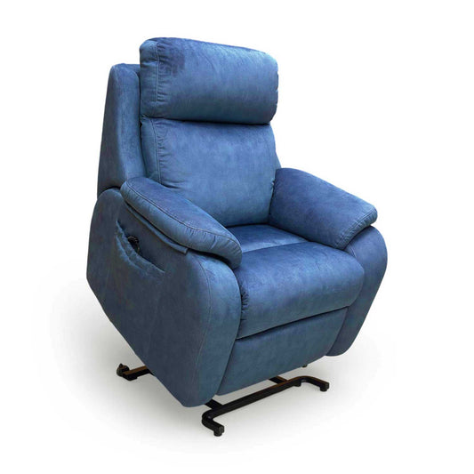 G Plan 'Kingsbury' A125 Stingray Indigo Velvet Large Lift and Rise Recliner Chair