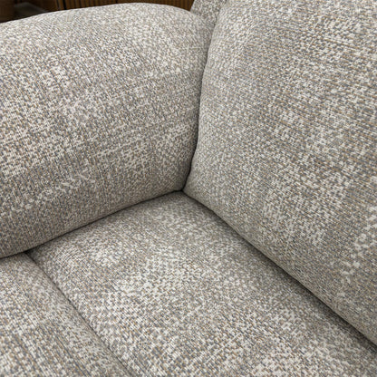 Close-up of the Aerial Horizon upholstery, emphasizing the durable woven texture and subtle grey tones.