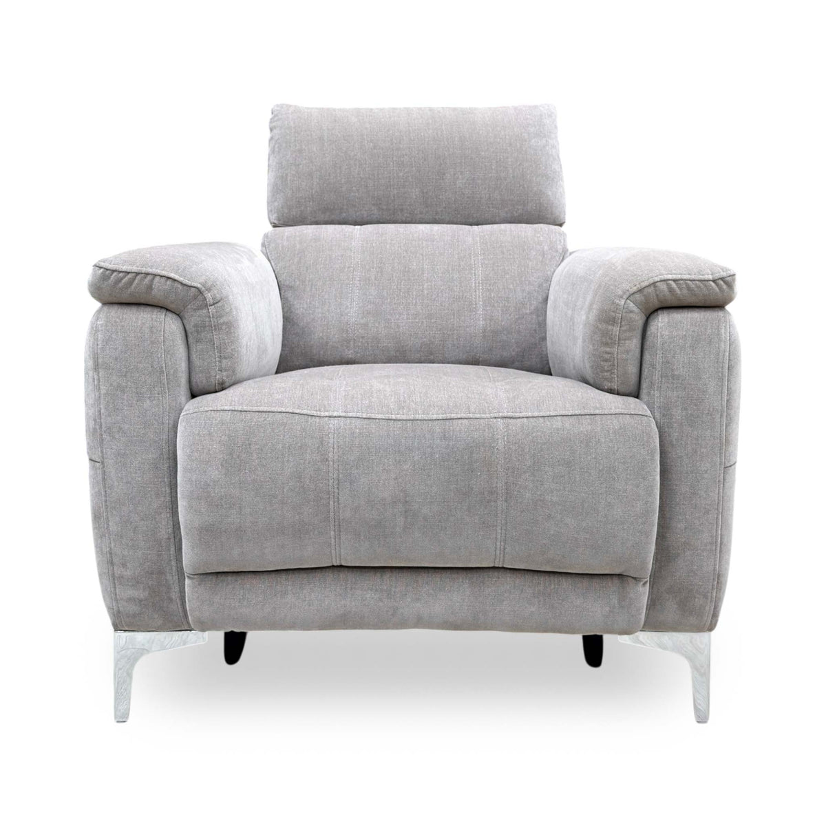 ‘Moet’ Manhattan Nutmeg Linen Fabric Power Recliner Chair with Telescopic Headrest Furniture Village