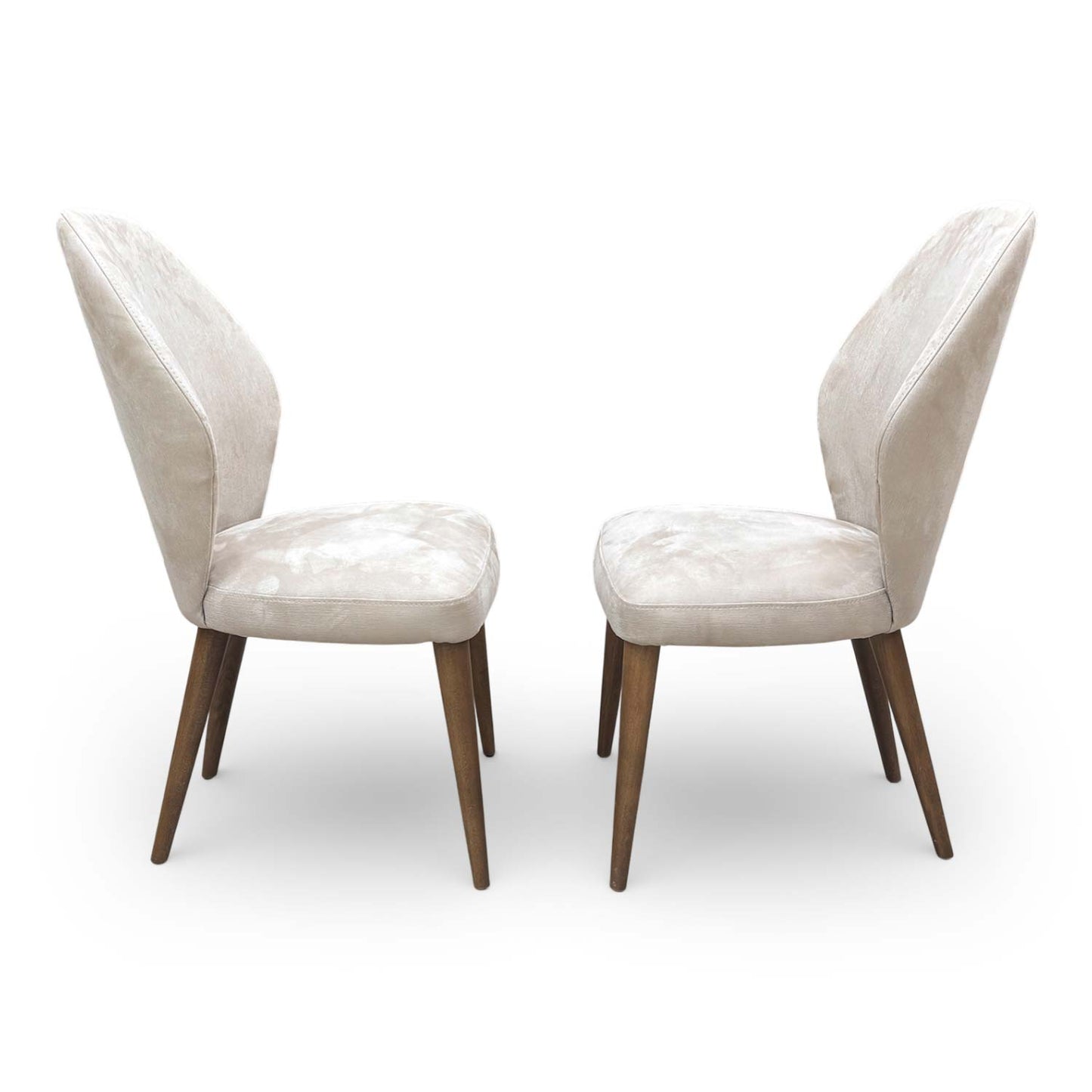 Side profile view of the Emperor R066 chair showing the sleek vertical silhouette and tapered legs.