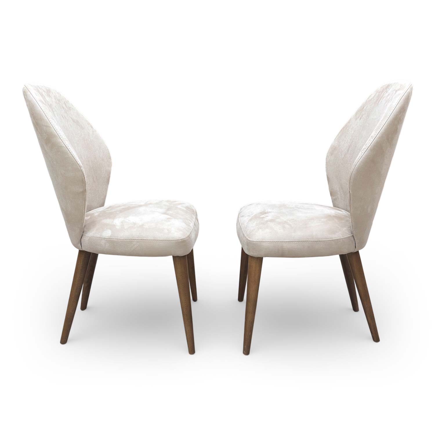 Side profile view of the Emperor R066 chair showing the sleek vertical silhouette and tapered legs.