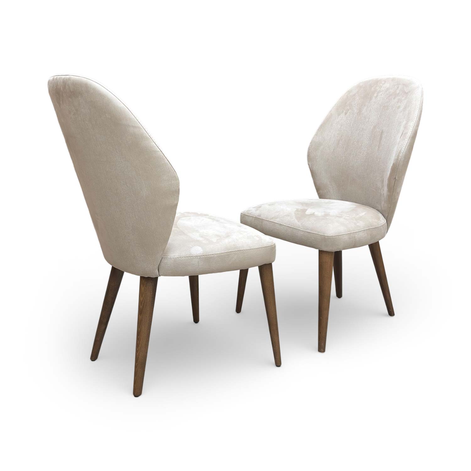 Side profile view of the Emperor R066 chair showing the sleek vertical silhouette and tapered legs.