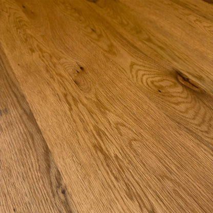 Bodahl ‘Terra’ 1 Oiled Solid Oak Raw Edge 240cm Dining Table with Wooden Star Base