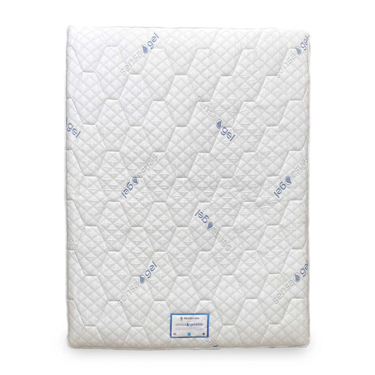 Full view of The Sleepeezee ‘SensaGel’ 4000 king size mattress, featuring a deep pillow-top design and a luxurious cooling fabric cover.