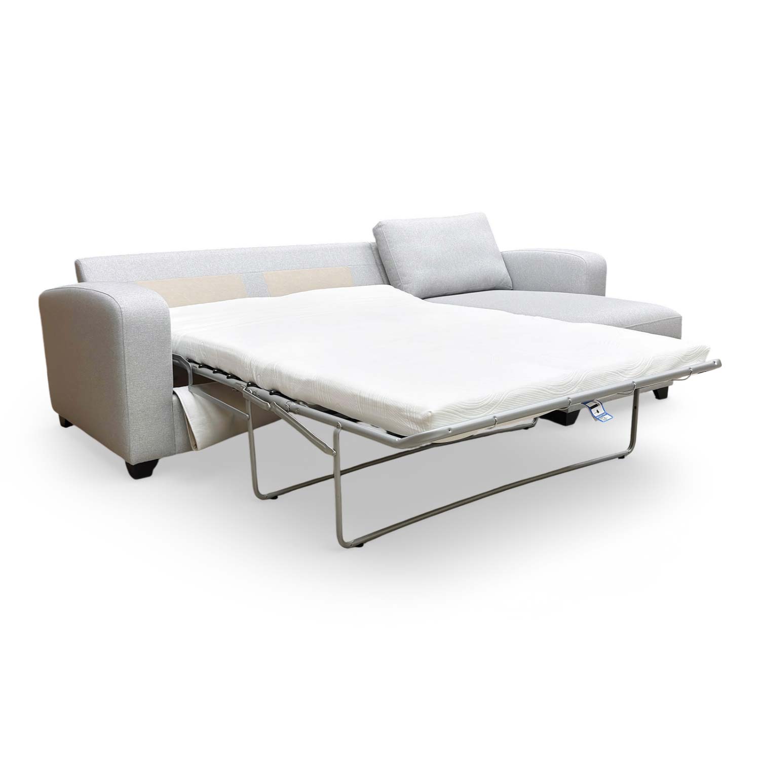 Side profile of the right-hand facing chaise, showing the depth of the seating area and modern silhouette.