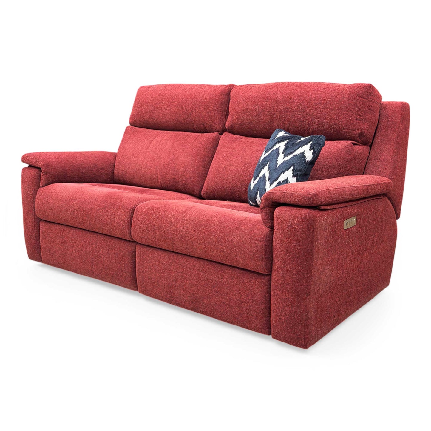 Back view of the 3-seater power recliner, showcasing the neat upholstery finish and premium G Plan craftsmanship from every angle.