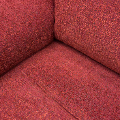 Detailed close-up of the Manhattan Burgundy Red woven fabric, illustrating the high-quality weave and deep, sophisticated color.