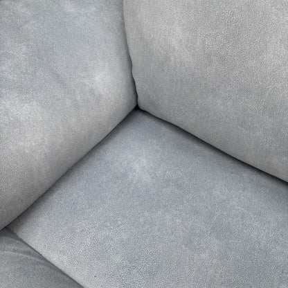 Close-up of the Dexter Smoke velvet fabric, showing the rich texture and sophisticated neutral grey tone.