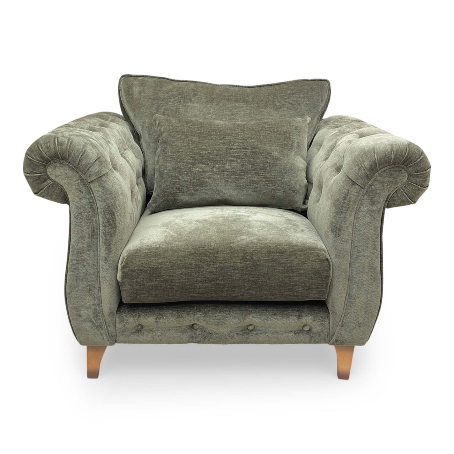 ‘Palace' Derwent Moss All Over Fabric Classic Back Chair