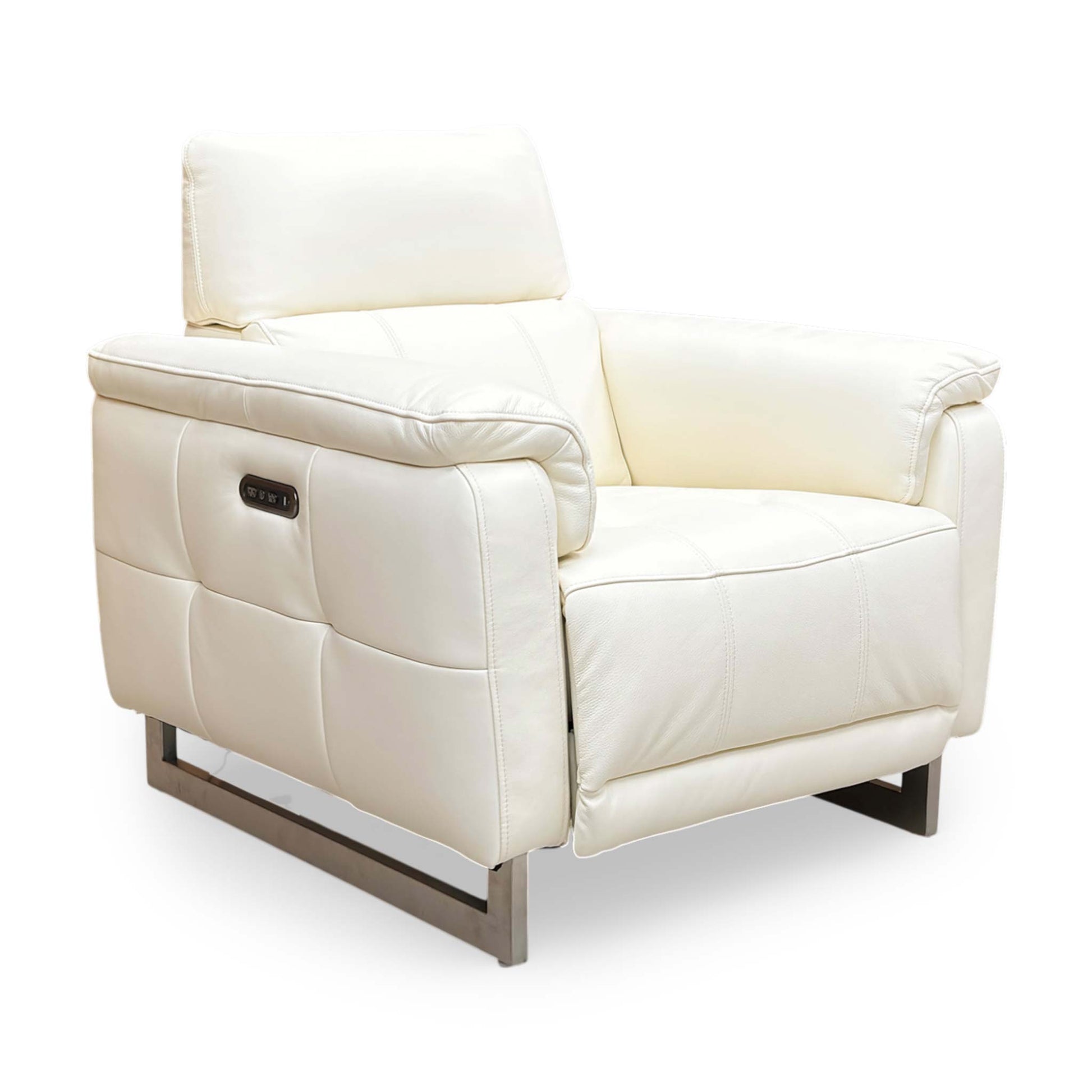 Detail view of the pocket sprung seat cushion and feature stitching, illustrating the focus on both luxury comfort and stylish craftsmanship.