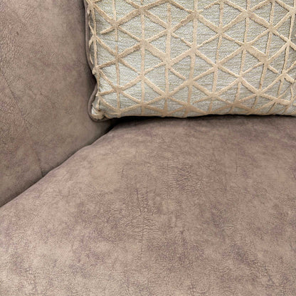 ‘Mariah' Dapple Chocolate-Tri No Insert Velvet Classic Back 3 Seater Sofa