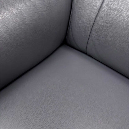 ‘Genius’ Montana Lavender Gry Cat-60:18 Leather 2 Seater Power Recliner Sofa with Power Headrests and Bluetooth Speakers