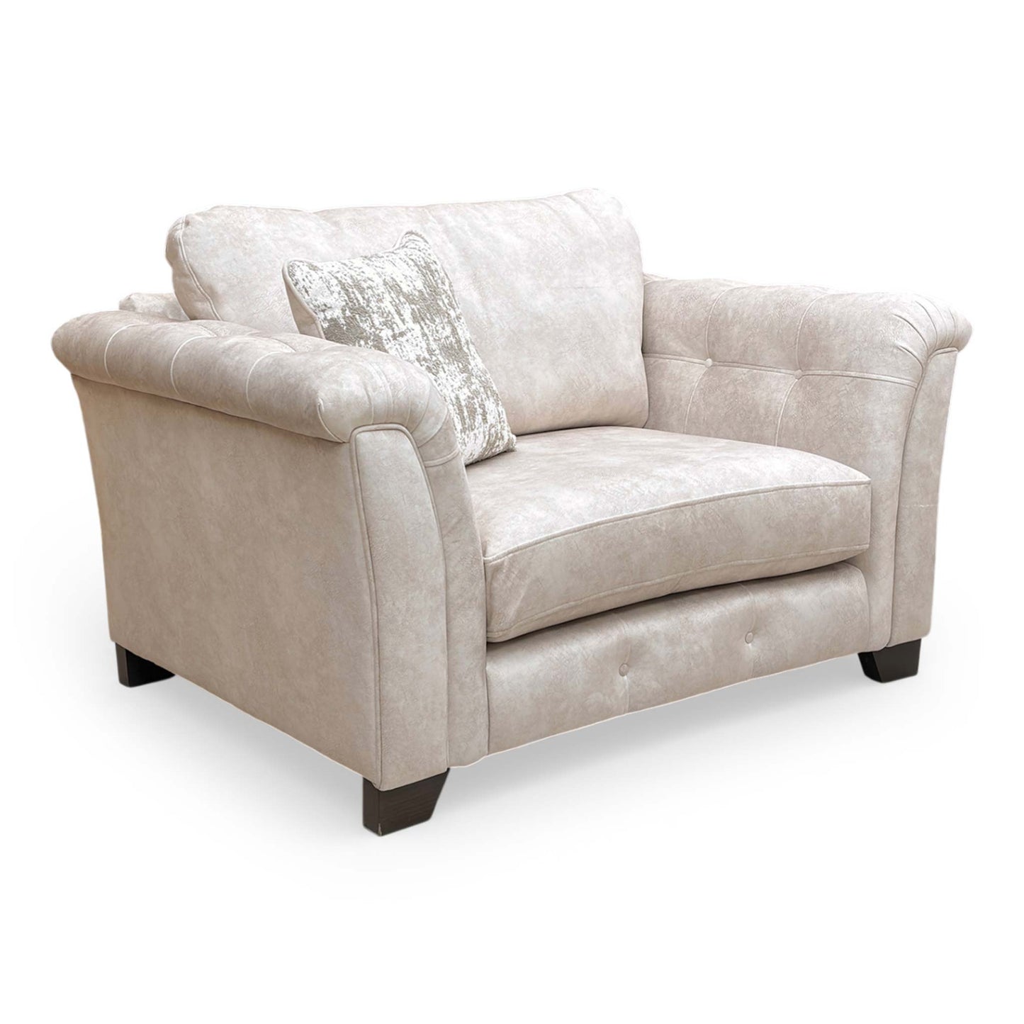 ‘Aura’ Kenzo Cream Dw Ft Velvet Classic Back Love Chair