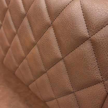 ‘Venus' Tan Faux Leather Left Hand Facing Corner Bench