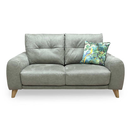 ‘Malmo’ Bfa-Ori-R12 Olive Green Suede Fabric 2 Seater Sofa
