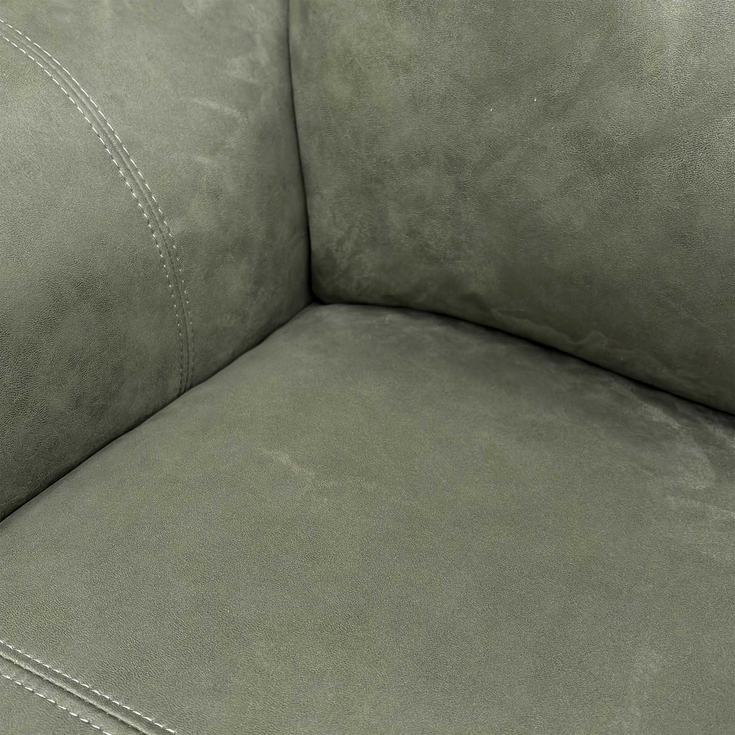 ‘Malmo’ Bfa-Ori-R12 Olive Green Suede Fabric 2 Seater Sofa