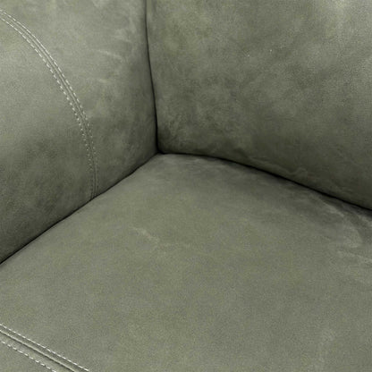 ‘Malmo’ Bfa-Ori-R12 Olive Green Suede Fabric 2 Seater Sofa