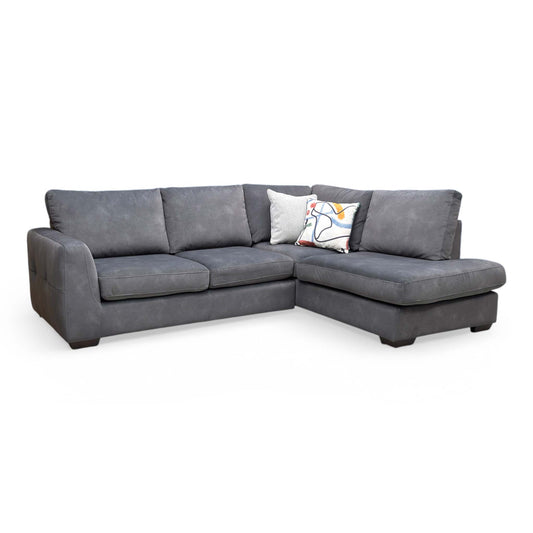 ‘Dinky’ Dexter Shadow 43519 Fabric Left Hand Facing Open End Chaise Corner Sofa