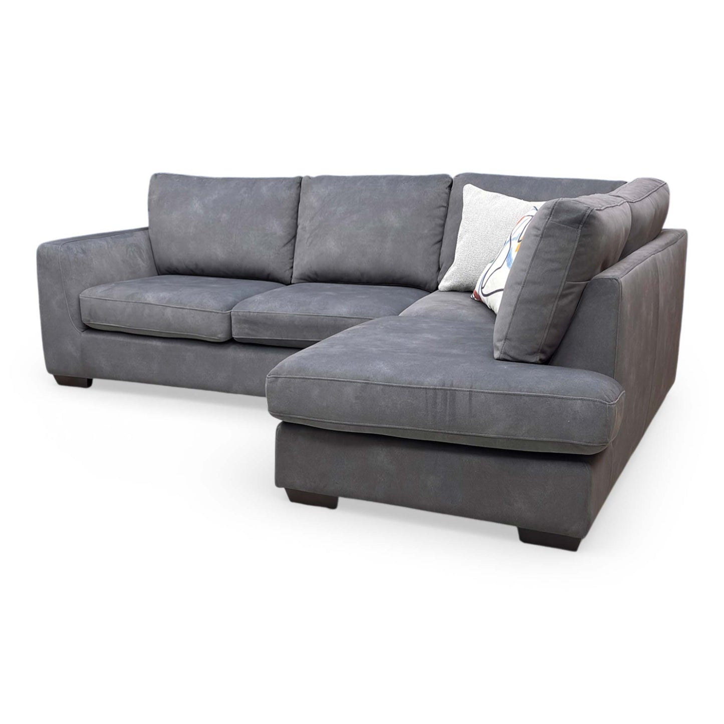‘Dinky’ Dexter Shadow 43519 Fabric Left Hand Facing Open End Chaise Corner Sofa