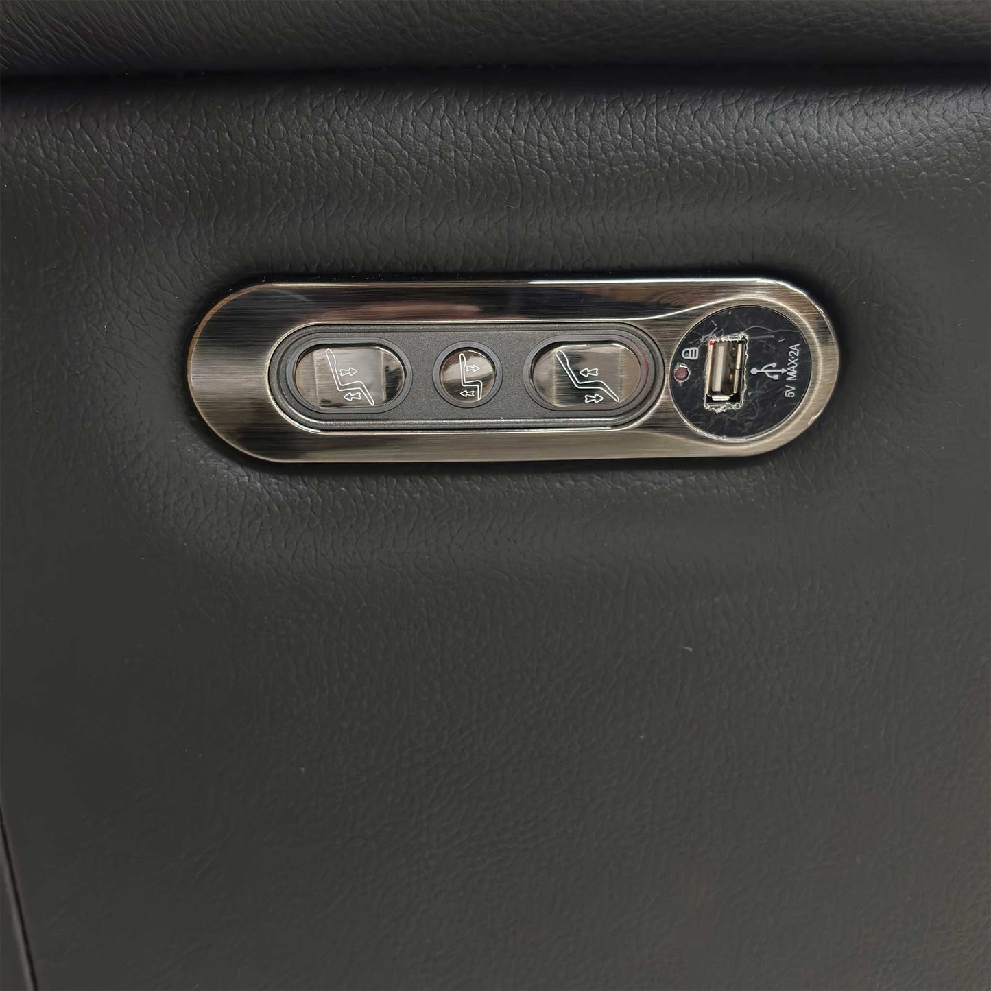 ‘Morgan’ Oslo Jet Black Cat-40/23 Leather 3 Seater Power Recliner Sofa