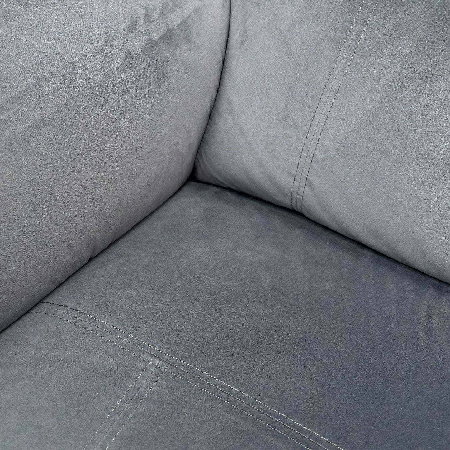 ‘Moet’ Opulence Granite Velvet 3 Seater Power Recliner Sofa with Power Headrests