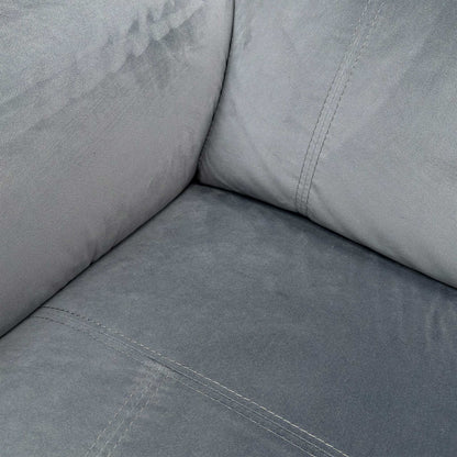 ‘Moet’ Opulence Granite Velvet 3 Seater Power Recliner Sofa with Power Headrests