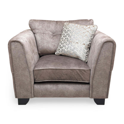 ‘Mariah’ Dapple Chocolate-Tri No Insert Velvet Classic Back Chair (Ariana)