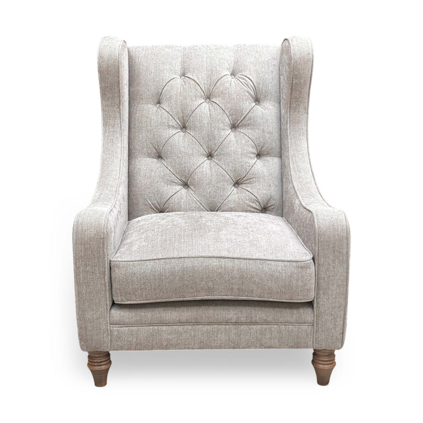 ‘Cotswold’ Savoy Mink Of Savoy Fabric Wing Accent Chair