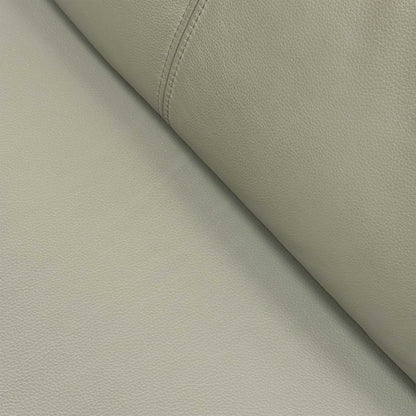 Detailed shot of the Cambridge Olive leather grain, showcasing the natural texture and high-quality stitching.