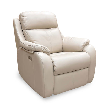 Side profile of the Kingsbury chair, emphasizing the elegant wing silhouette and the fully extended power recliner position for head-to-toe relaxation.