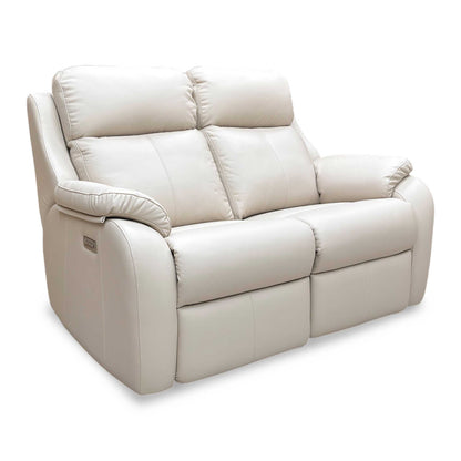 Side profile of the Kingsbury sofa in a fully extended reclining position, emphasizing the ergonomic support, tailored leather finish, and high-quality build.