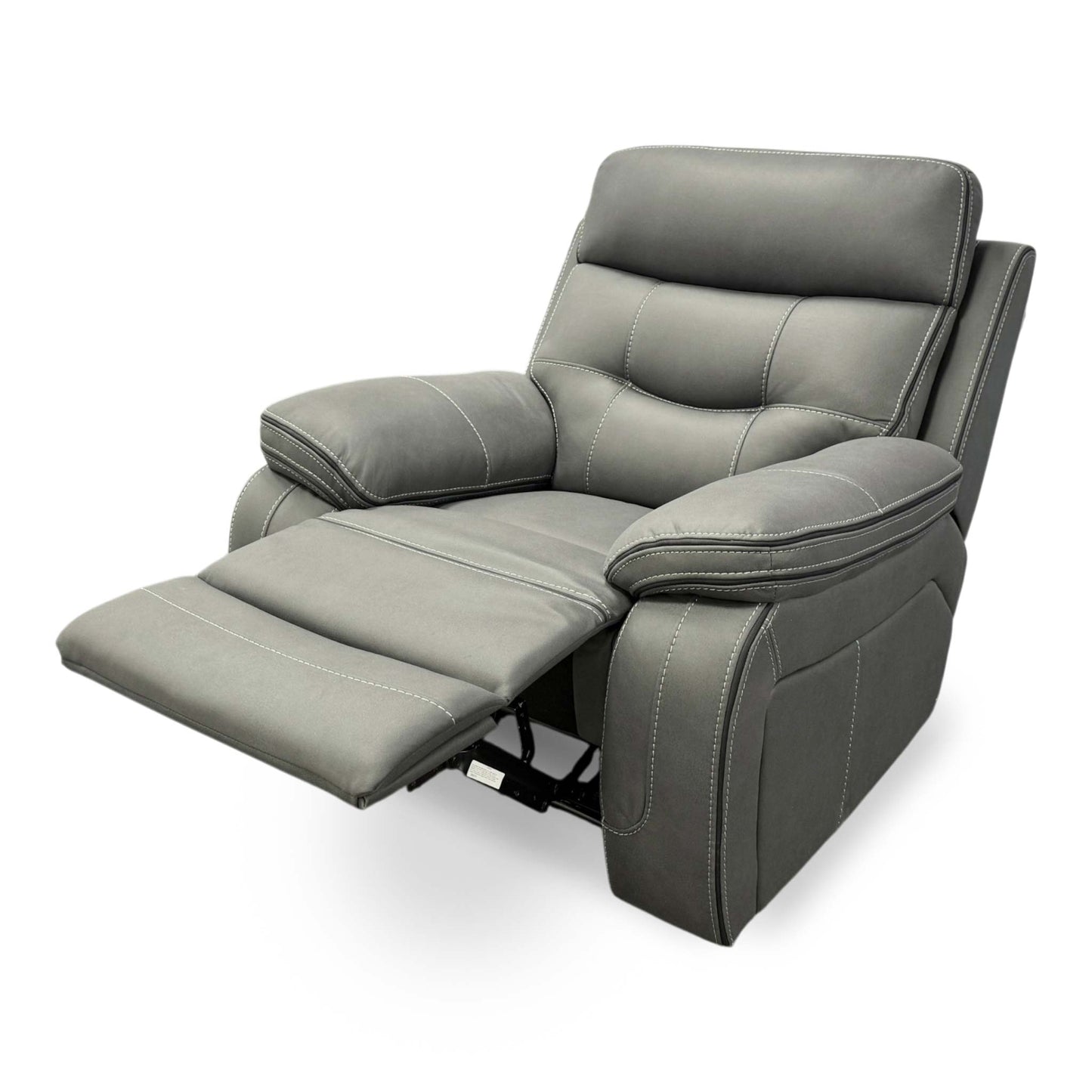 'Dante' Grey Fabric Manual Recliner Chair