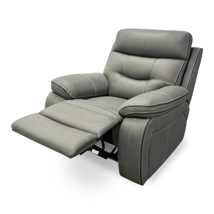 'Dante' Grey Fabric Manual Recliner Chair