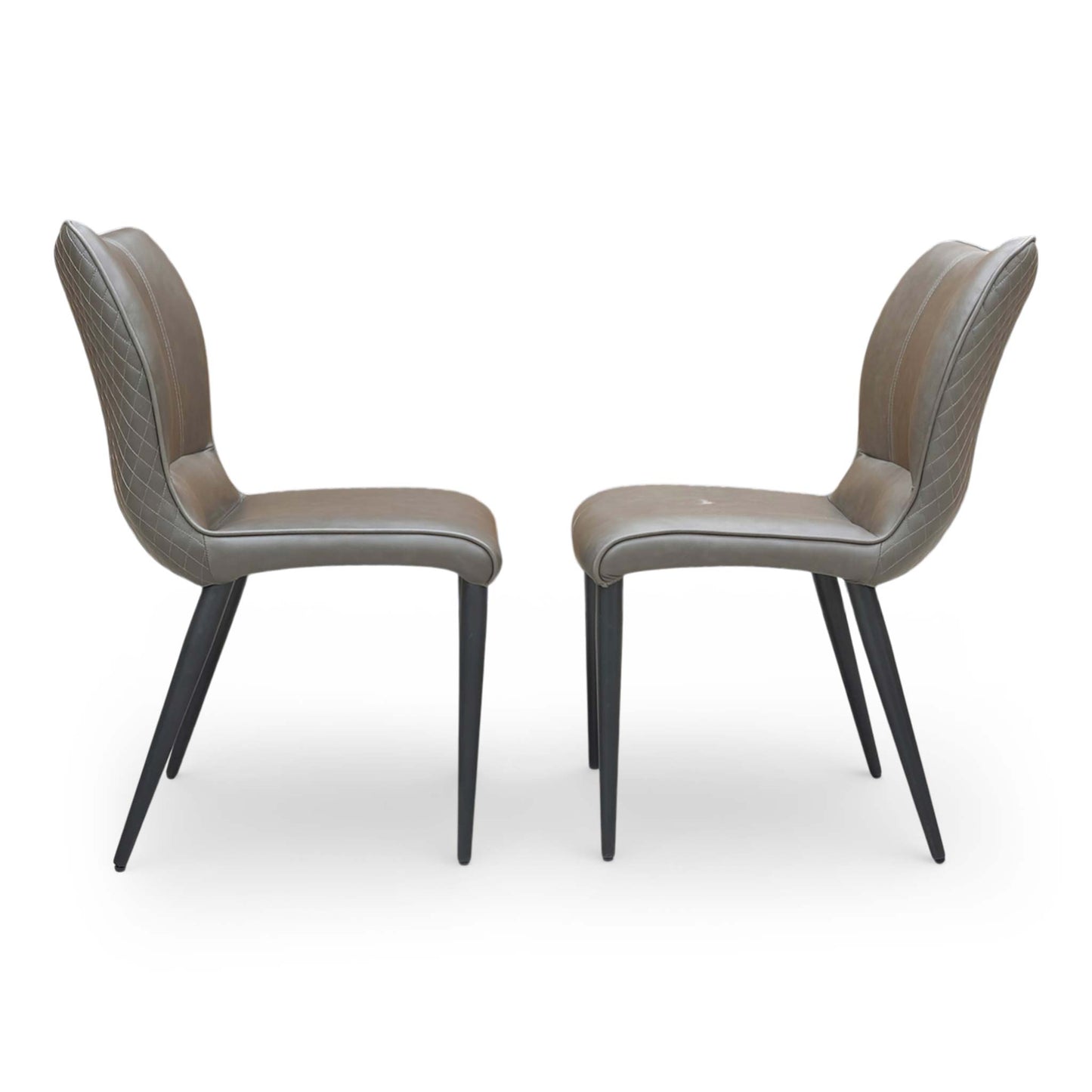 ‘Murcia’ Antiqued Grey Fabric Set of 2 Dining Chairs