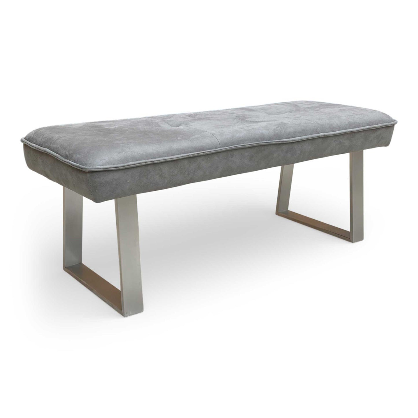 ‘Central Park’ Grey Fabric Standard Dining Bench
