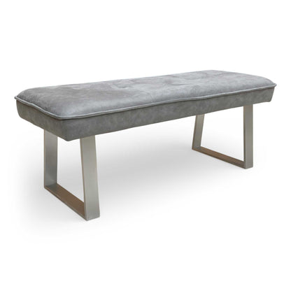 ‘Central Park’ Grey Fabric Standard Dining Bench