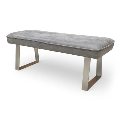 ‘Central Park’ Grey Fabric Standard Dining Bench