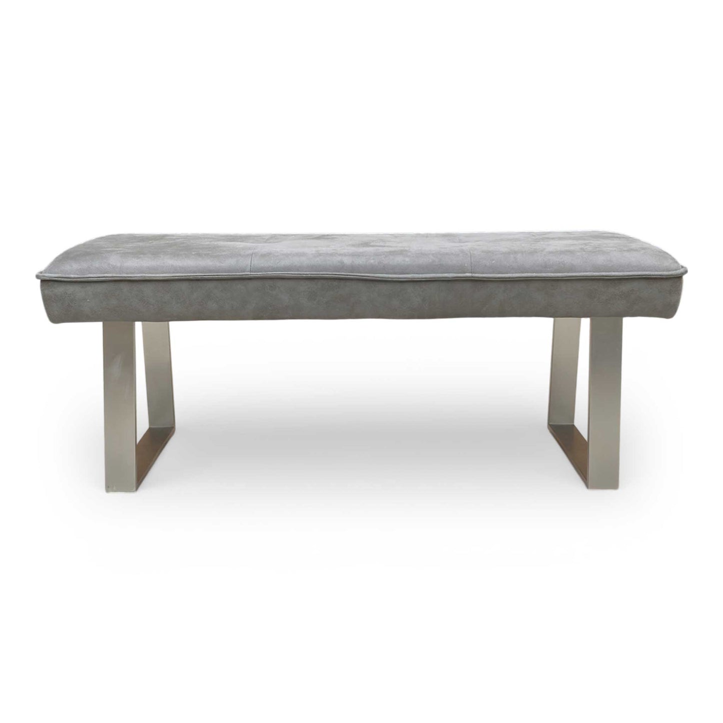 ‘Central Park’ Grey Fabric Standard Dining Bench