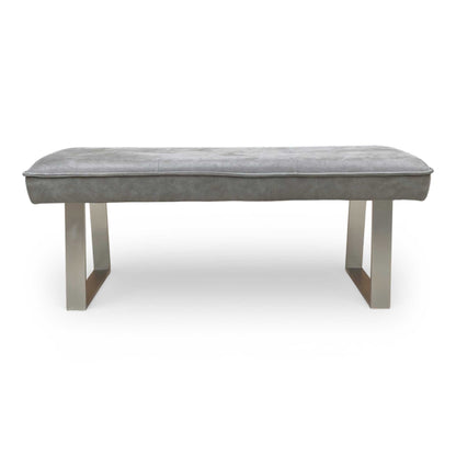 ‘Central Park’ Grey Fabric Standard Dining Bench