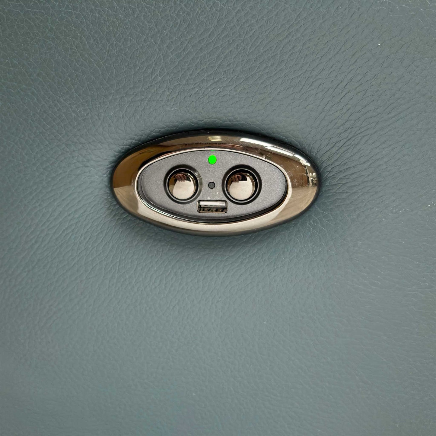 World of Leather Compact Collection ‘Petit’ Bv-301e Lake Green Leather 2 Seater Power Recliner Sofa